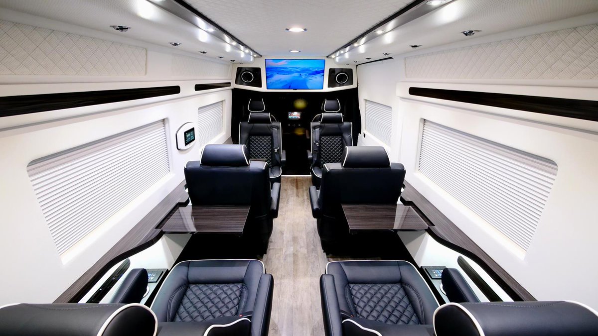 HQCustomDesign's tweet photo. The Limited Edition conversion features a black and white open-concept interior complimented by wood accents. Features 10-passenger conversion with luxury captain seating.
https://t.co/sDYWw9TXsY
.
.
#HQCustomDesign #LuxuryVan #LimitedEdition #ArriveInStyle #ConversionVan https://t.co/cfsQQrePmX