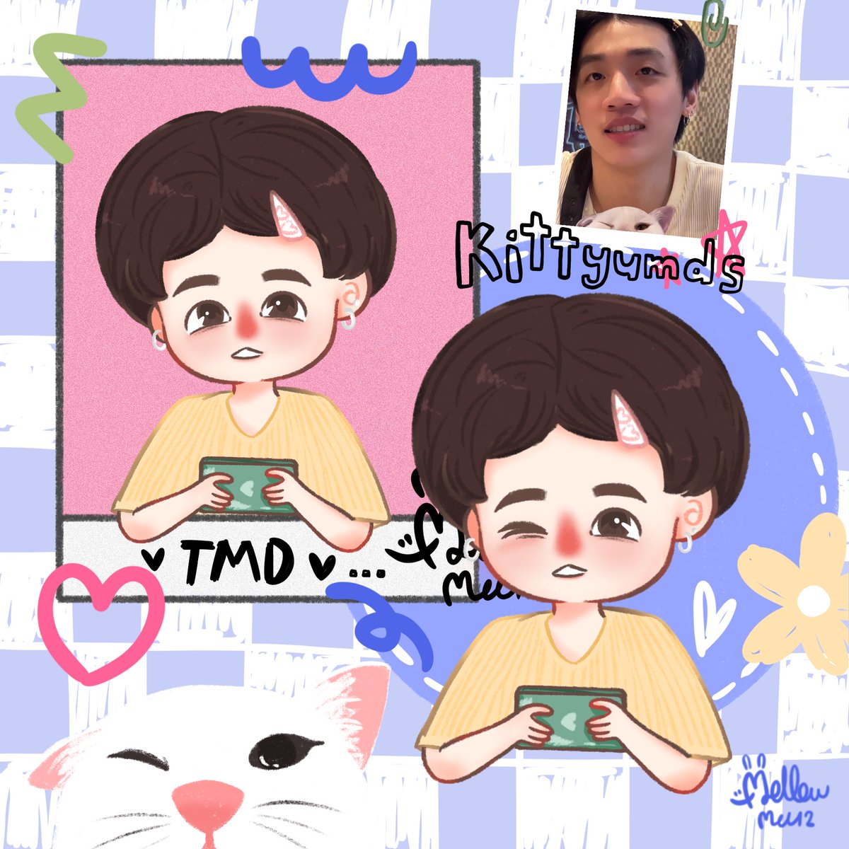 mellowmee12's tweet photo. อย่าแซวเดี๋ยวมันไม่เท่ ✨🤍 •~•

#threemandown #threemandownfans #threemandownfanart #kittyumbs #fanart #threemandowntour2020 https://t.co/h6dvW3Lz6R