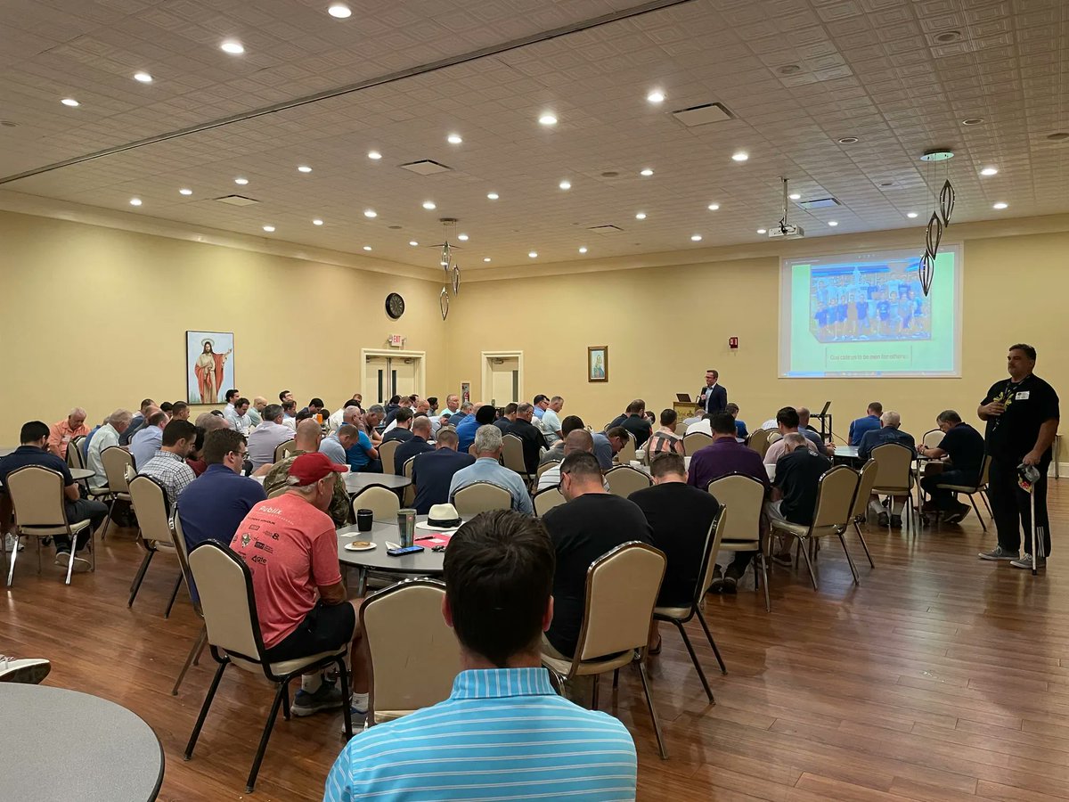 Were you there …
when more than 100 men gathered at 6AM to be inspired by the words of Jimmy Mitchell with the graces of manhood and brotherhood?
See you next week.
#SSJCTK #3Pillars #FaithFormation #FamilyLeadership #WorksOfMercy @ctktampa