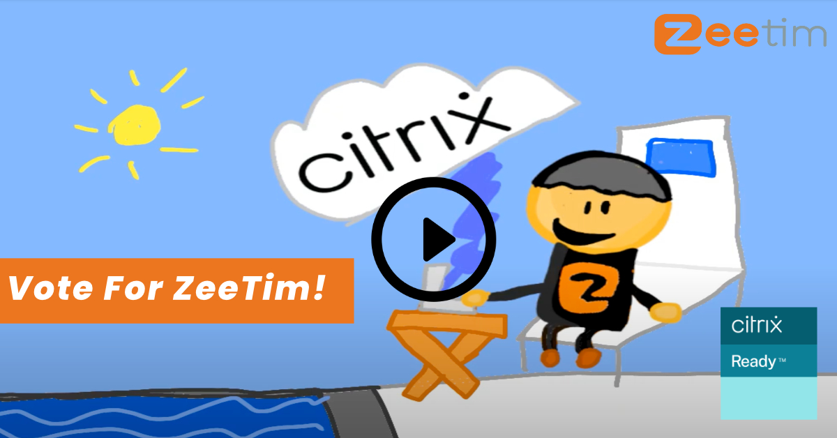 zeetim_software's tweet photo. Take 2 minutes and vote for Video #2 (ZeeTim)! - Aziz is back with another "Brilliant" Video and we are in the top 10 videos selected by Citrix Ready!
https://t.co/4Kxm9PPRxz

#citrix #citrixworkspace #citrixcloud #citrixdaas @myCUGC @citrix @CitrixWorkspace @CitrixReady https://t.co/epE5dX7LyW