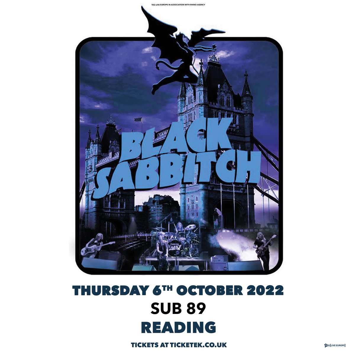 Black Sabbitch | 06/10/2022
Tickets running low: bit.ly/3jpULs9  

Since 2011, <a href="/Black_Sabbitch/">Black Sabbitch</a> have been selling out shows and wowing even the most difficult to please Sabbath worshipers, gaining a rabid fan base and the respect of critics, fans and musicians alike.