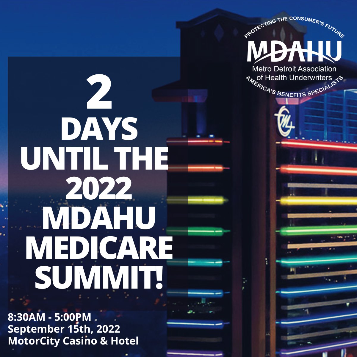 MDAHU313's tweet photo. We can't wait to see you there! 🎉 https://t.co/E2qnMicLLF

#Medicare #Summit #MDAHU #2022 https://t.co/2GzwODspOf