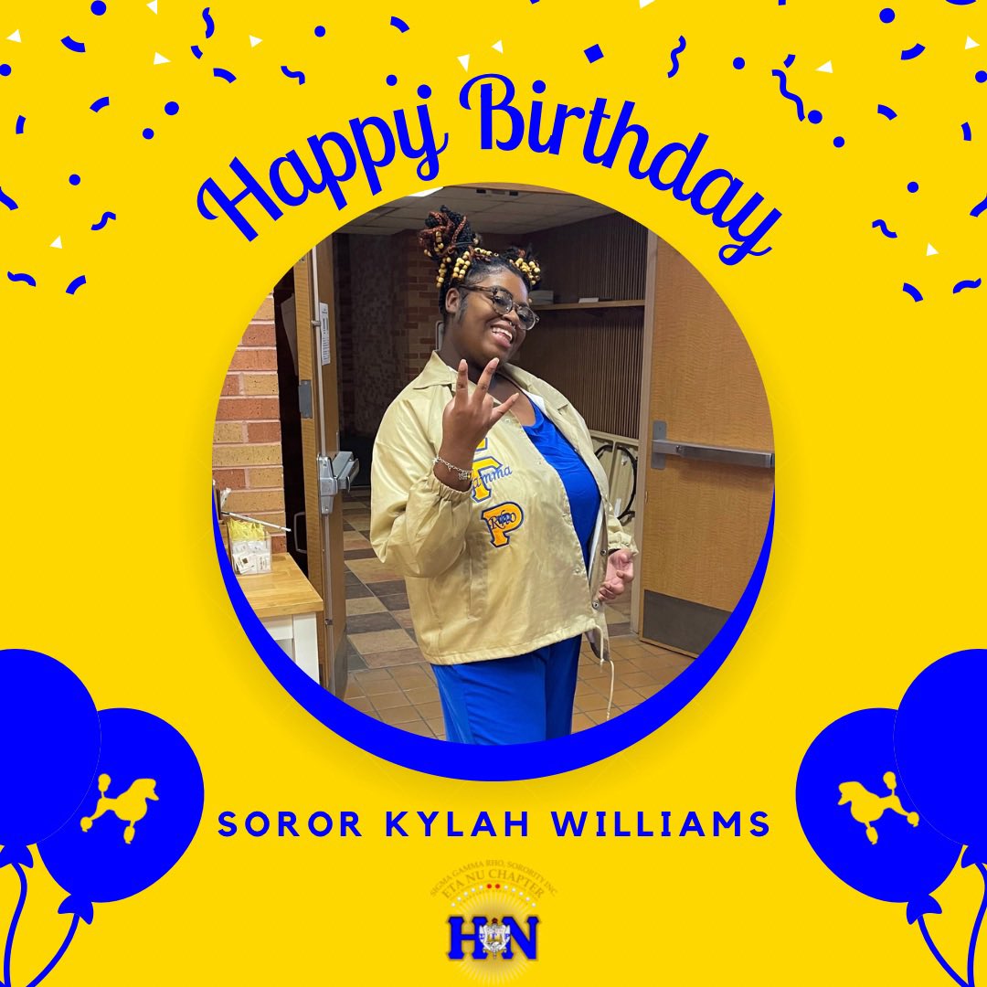 Everyone help us wish Soror @macnkensie a HAPPY BIRTHDAY! 💙💛🐩