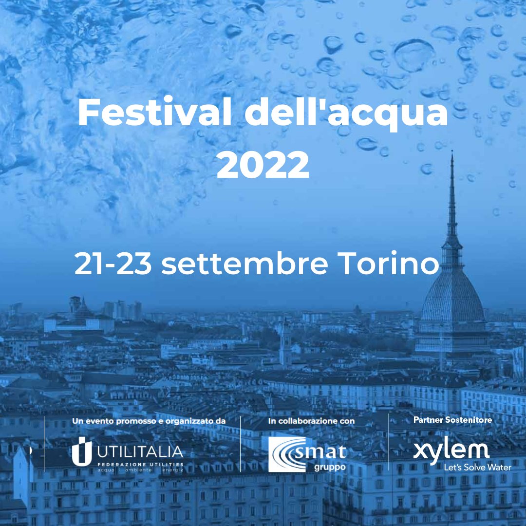 XylemItalia's tweet photo. Xylem è orgogliosa di essere Partner Sostenitore della prossima edizione del FESTIVAL DELL'ACQUA 2022
📅 Il 21-23 settembre vi aspettiamo a #Torino per discutere di #PNRR, #Digitalizzazione e #Cambiamenti Climatici: https://t.co/vrm5LTk54p
#letssolvewater #FestivalDellAcqua2022 https://t.co/YBCE6c64i9