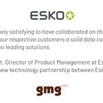 Image for the Tweet beginning: Esko and GMG have announced