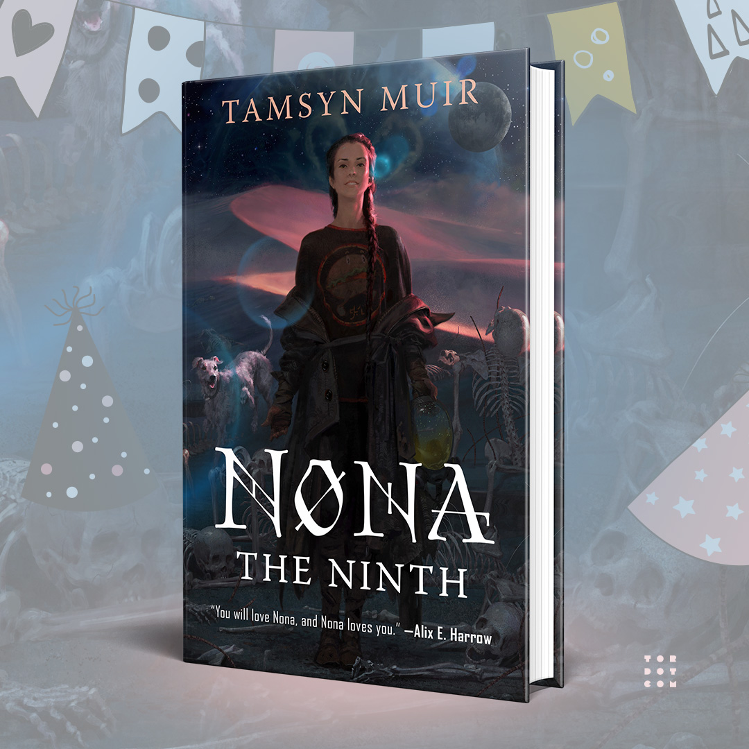 TorDotComPub's tweet image. REJOICE. NONA HAS ARRIVED. Show us your Nona’s birthday party looks!💀🖤