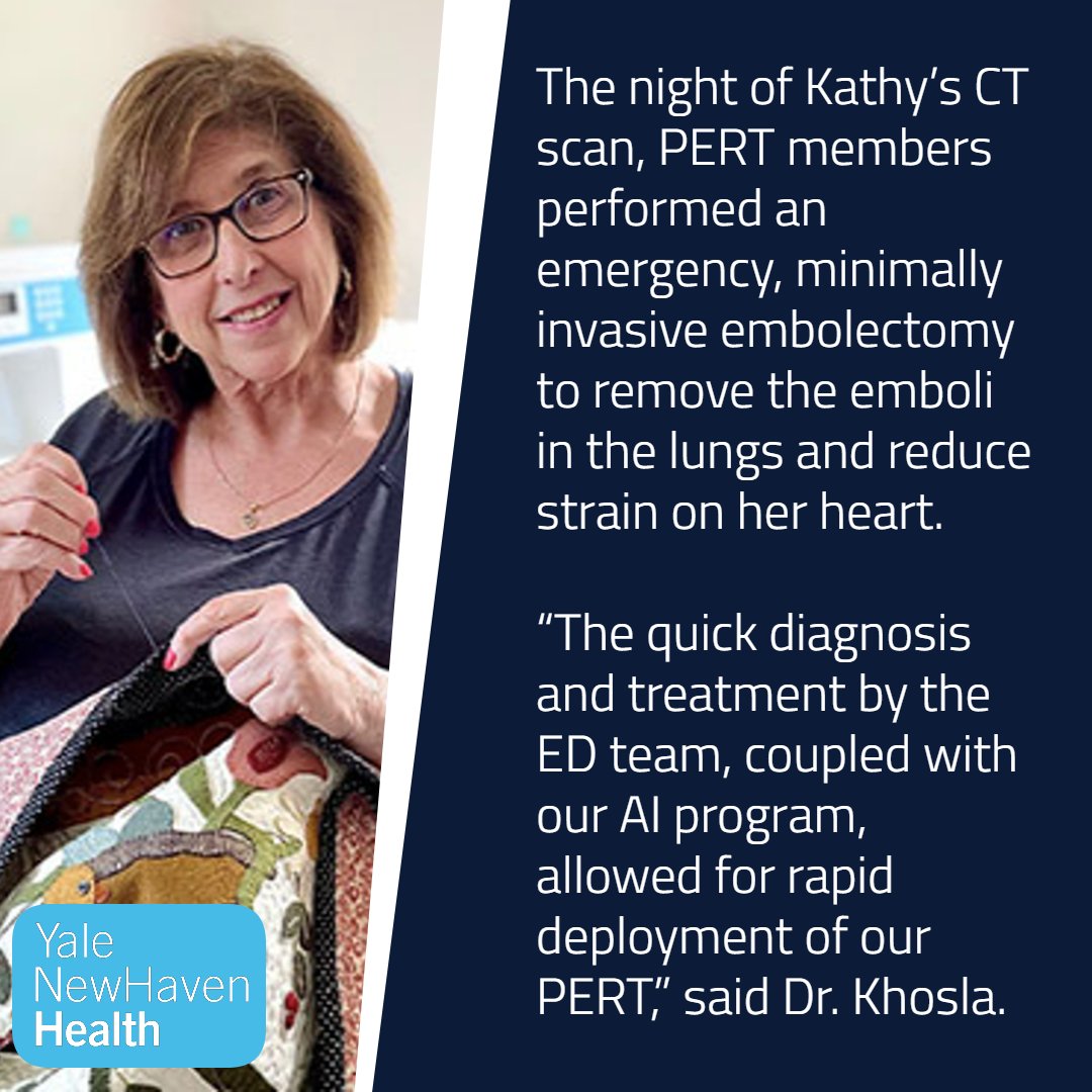aidocmed's tweet photo. 💪👨‍⚕️ How did the Aidoc imaging and PERT #AI solutions empower physicians at @ynhhealth to save Kathy's life and enable her to get back to what she loves doing most? 👉 https://t.co/FPYEhlk7IV https://t.co/yop0Y7H6Tp