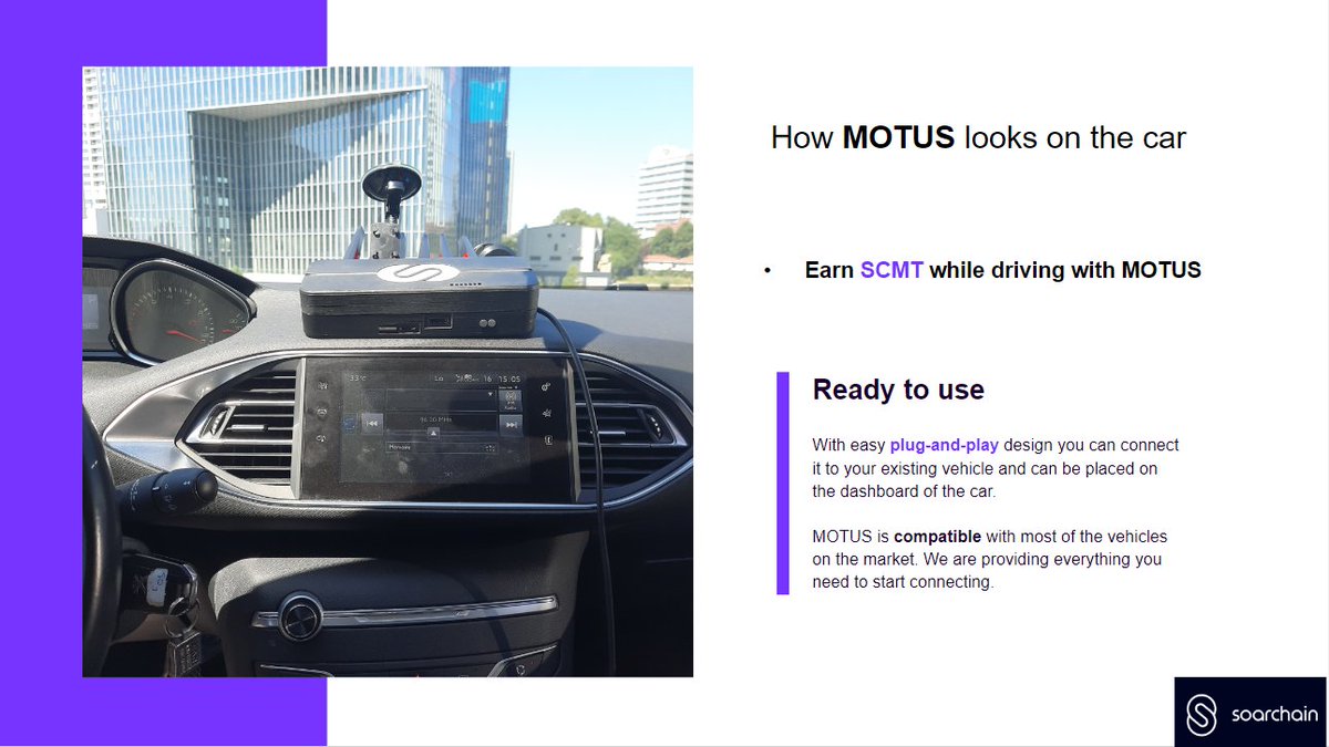 soar_chain's tweet photo. This is how Soarchain device will look on your car! Easy to install, Easy to use!
Don't miss out the limitied offer of 100 unit. Pre-order MOTUS now from here: https://t.co/BxxFKo3gbF
#cryptomining #carsonblockchain #Blockchain #automotive #innovation https://t.co/9DTn9oSTJ1