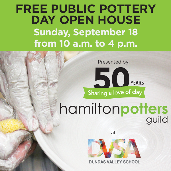 DVSA2010's tweet photo. The Hamilton Potters’ Guild is hosting a FREE Public Pottery Day Open House at DVSA with activities for all ages. Free admission. For more info, visit: https://t.co/HDUdIEpTya
#hamarts #hamontarts #dundas #pottersguild #clay #potteryday #hamiltonpotters @HamPottersGuild https://t.co/KMax4kfBcV