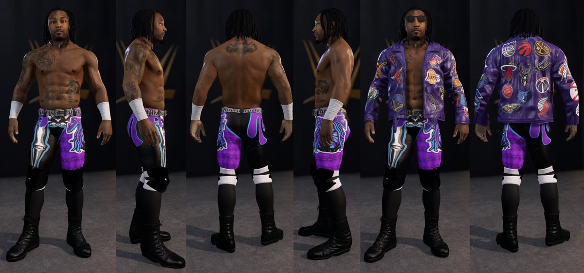 GameVolt1's tweet photo. Another request completed. Download @swerveconfident and @RealKeithLee's All Out 2022 attires now available on #WWE2K22. Search "Gamevolt" to find on CC. https://t.co/g11POUST2W