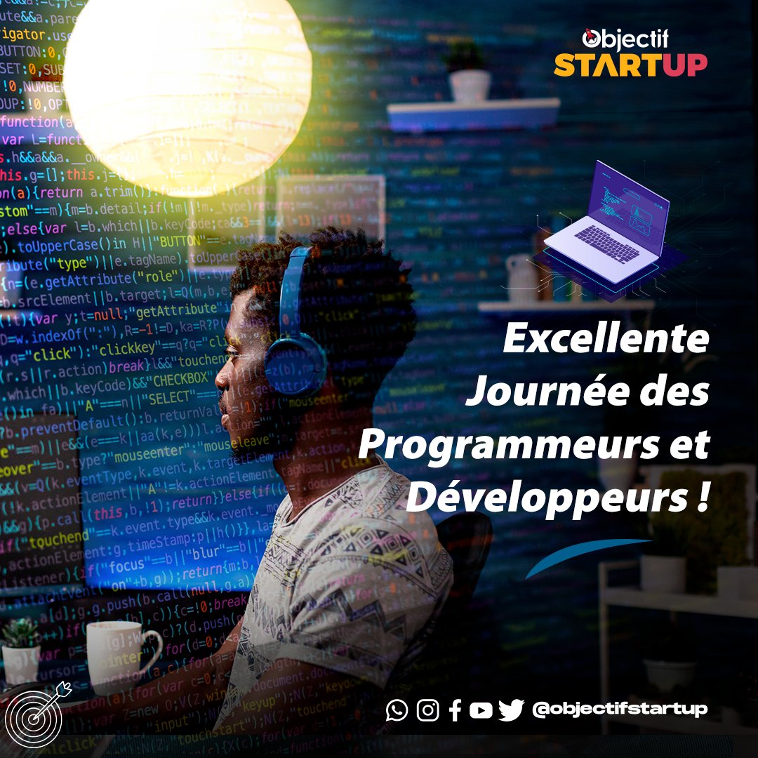 Objectif_Start's tweet photo. [ JOURNÉE MONDIALE DES PROGRAMMEURS ET DÉVELOPPEURS ] 

Aujourd’hui c’est la journée mondiale des programmeurs et des développeurs ! Une belle occasion pour nous de saluer leur travail.

🙏🏿 Merci pour votre engagement !

#objectifstartup #nouvellesaison https://t.co/fUwhWOmUQy
