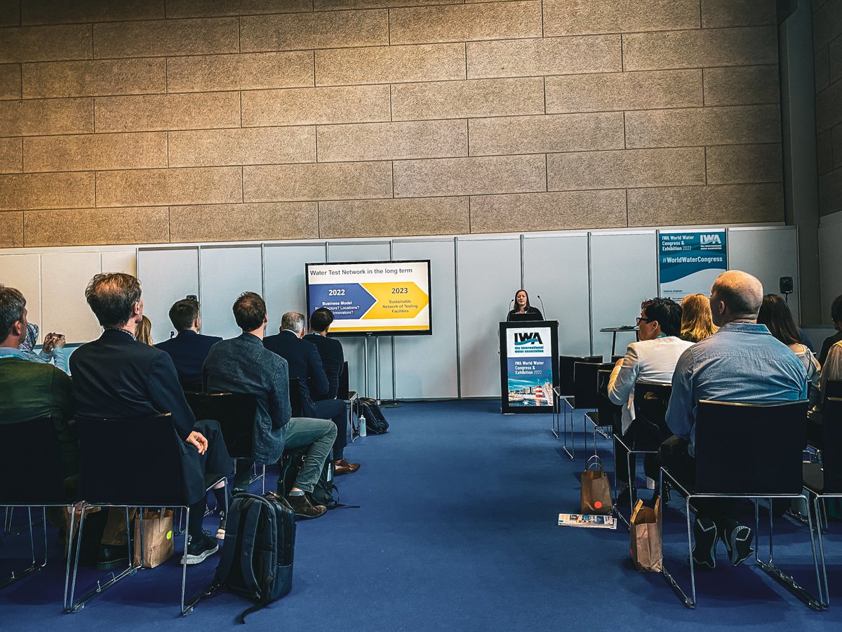 Today Ruth McNeil spoke at IWA #Copenhagen about WTN and how the network of testing facilities have been accessed by more than 125 SMEs to develop, 𝘁𝗲𝘀𝘁 𝗮𝗻𝗱 𝘃𝗲𝗿𝗶𝗳𝘆 𝗻𝗲𝘄 𝗽𝗿𝗼𝗱𝘂𝗰𝘁𝘀 𝗳𝗼𝗿 𝘁𝗵𝗲 𝘄𝗮𝘁𝗲𝗿 𝘀𝗲𝗰𝘁𝗼𝗿. #NetherlandsLounge #WorldWaterCongress