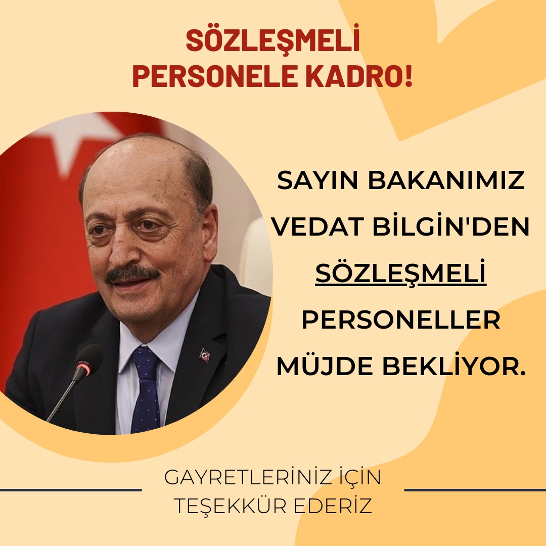 esenesturgut's tweet photo. Şimdi Söz Sn. Bakanımızda...
Sn. Bakanım @vedatbilgn Sözleşmeli Memurlar bir açıklama bekliyor.
Bu bizim en doğal hakkımız olsa gerek...
#SözleşmeliyeKadro https://t.co/WEuK4lhLt0