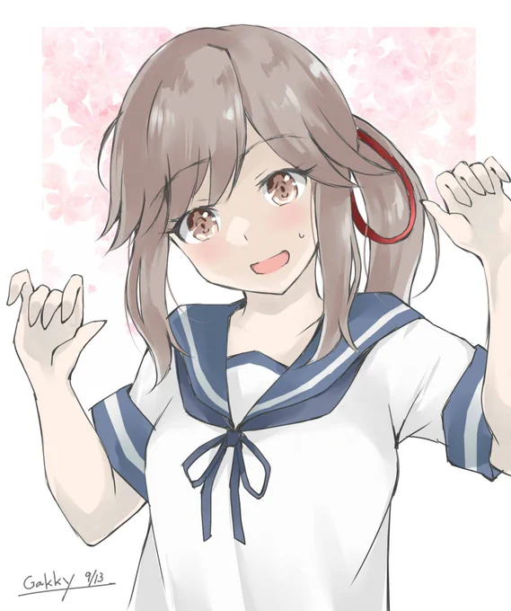 #艦これ版真剣お絵描き60分一本勝負_20220913#艦これ版深夜の真剣お絵描き60分一本勝負が・・・、がお・・・ 