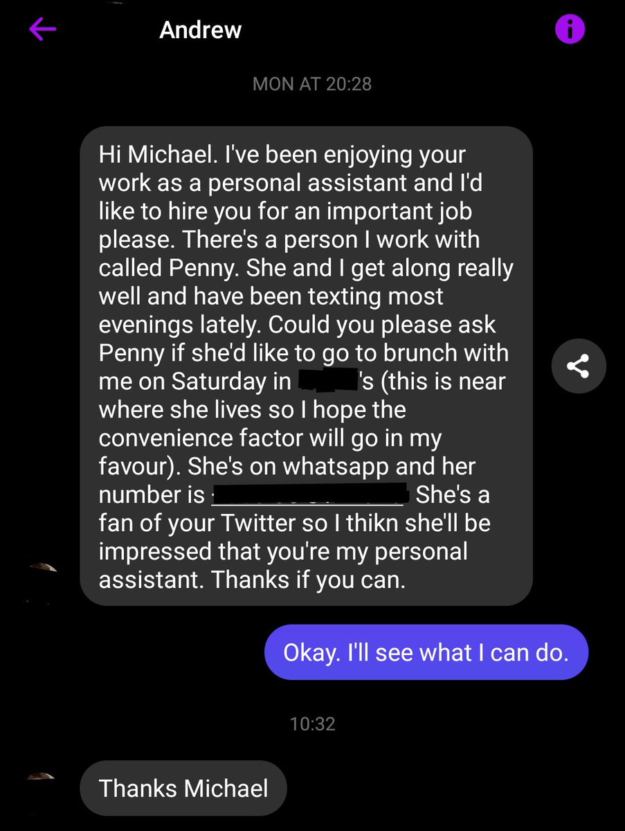 Michael1979's tweet photo. Day 6 of being Everyone's Personal Assistant and today I tried to bring two people together but unfortunately there were insurmountable obstacles :( https://t.co/CICnOdWqu6