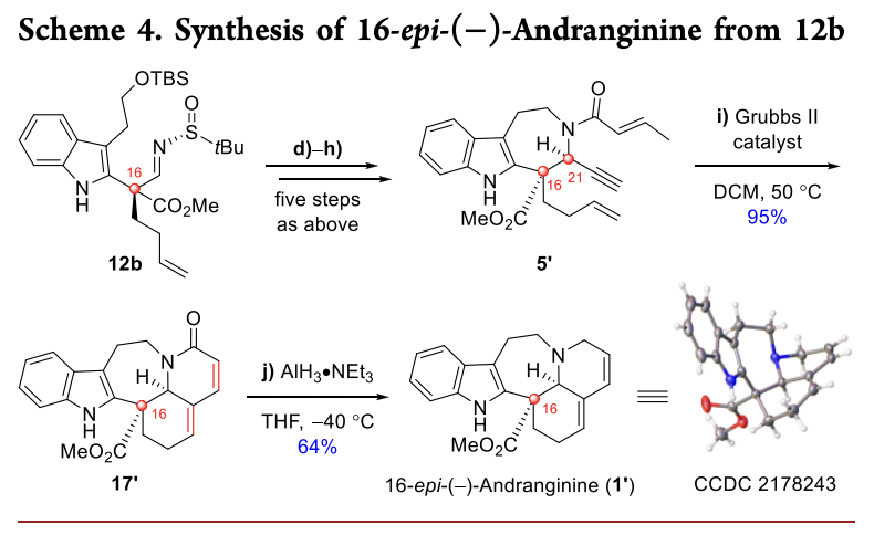 Total Synthesis (@totalsynthesis) on Twitter photo Ten-Step #TotalSynthesis of (−)-Andranginine by Yulong Zhao, Jiaxin Li, Ruize Ma, Feifei He, Hongliang Shi, Xiaoguang Duan, Huilin Li, Xingang Xie, and Xuegong She at Lanzhou University in <a href="/JOC_OL/">J Org Chem/Org Lett</a> pubs.acs.org/doi/10.1021/ac… Ten-Step #TotalSynthesis of (−)-Andranginine by Yulong Zhao, Jiaxin Li, Ruize Ma, Feifei He, Hongliang Shi, Xiaoguang Duan, Huilin Li, Xingang Xie, and Xuegong She at Lanzhou University in <a href="/JOC_OL/">J Org Chem/Org Lett</a> pubs.acs.org/doi/10.1021/ac…