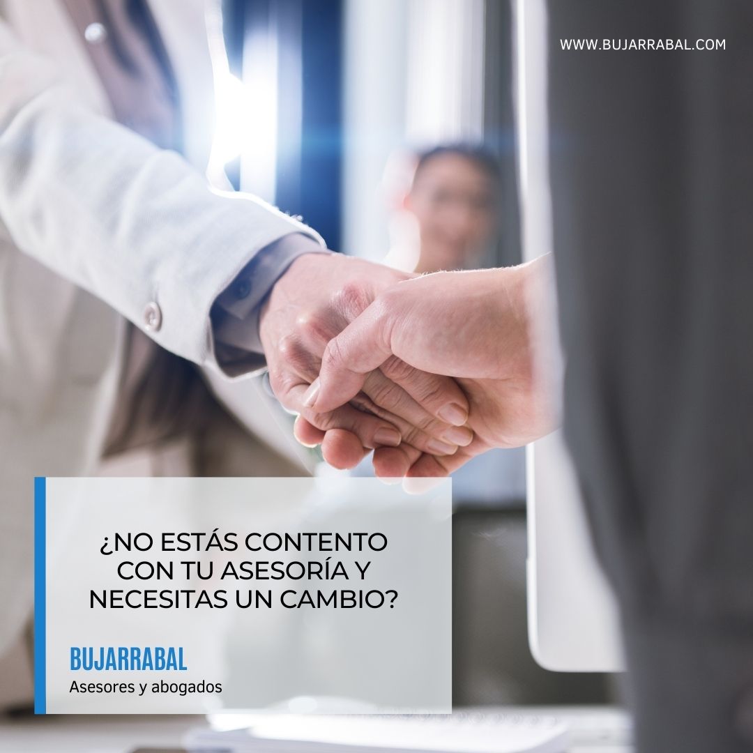 Septiembre y enero son los mejores meses para cambiar de asesoría ya que no están próximos a la Declaración de la Renta ni al Impuesto sobre Sociedades. Si tú quieres hacer un cambio, contacta con nosotros. 941 545 154 o reserva tu 𝘾𝙞𝙩𝙖 𝙋𝙧𝙚𝙫𝙞𝙖. #BujarrabalAsesores
