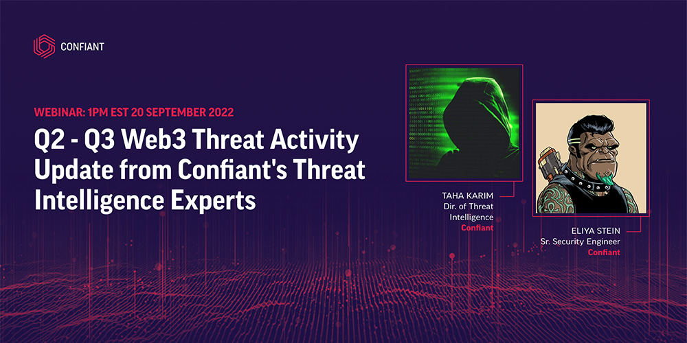 Is your crypto wallet actually malware? 🚩💀 Join experts <a href="/lordx64/">Taha ז</a> and <a href="/eliyastein/">Eliya Stein</a> to find out with our free webinar! In one week and counting down: confiant.com/webinar/lesson… #malware #web3 #crypto #webinar