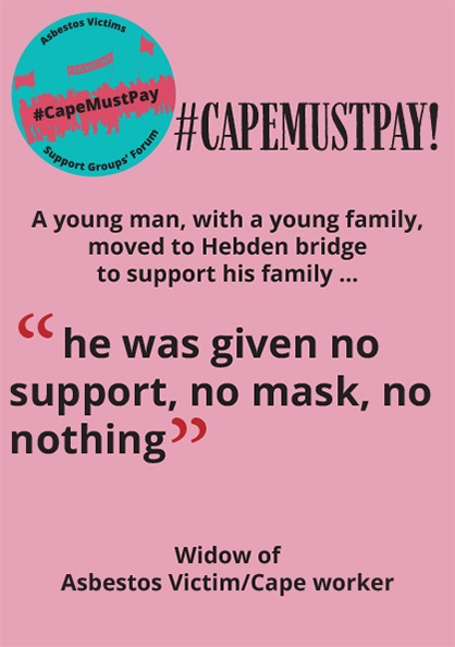 Join us on 30th September 2022 at 1.00pm in Rotherham and Warrington to support the #CapeMustPay campaign  asbestosforum.org.uk/latestnews/for… here is why