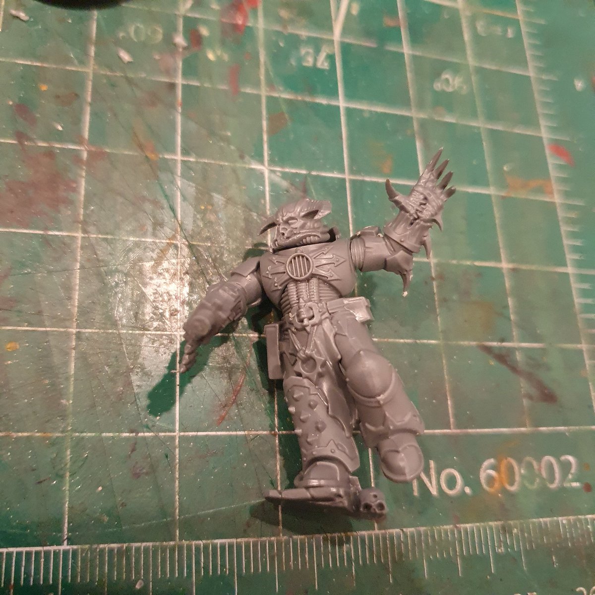 deepspawn's tweet photo. #hobbystreak day 54: today was assembling chaos space marines and prepping for killteam tomorrow https://t.co/8UzV4QanKP