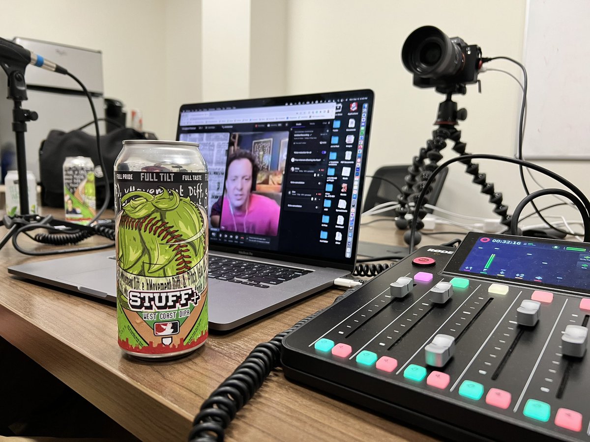 Always a great time talking with <a href="/enosarris/">Eno Sarris</a> 
Big thank you to @HalfTiltDan from <a href="/FullTiltBrewing/">Full Tilt Brewing</a> for joining in on the fun and providing the beer. Episode drops on Friday.