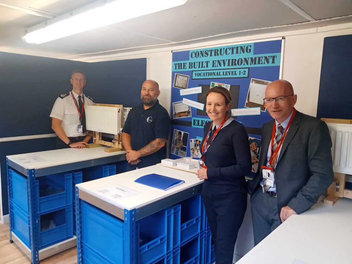 KentVRU's tweet photo. Great morning showing @AccAylingKP  around @TheRowansAP . VRU are always proud to show examples of positive partnership work. As always there was a warm welcome. AAC Ayling was able to see the newly refurbished construction room. #alloutday #positivepartnerships https://t.co/nVfVk52i8r