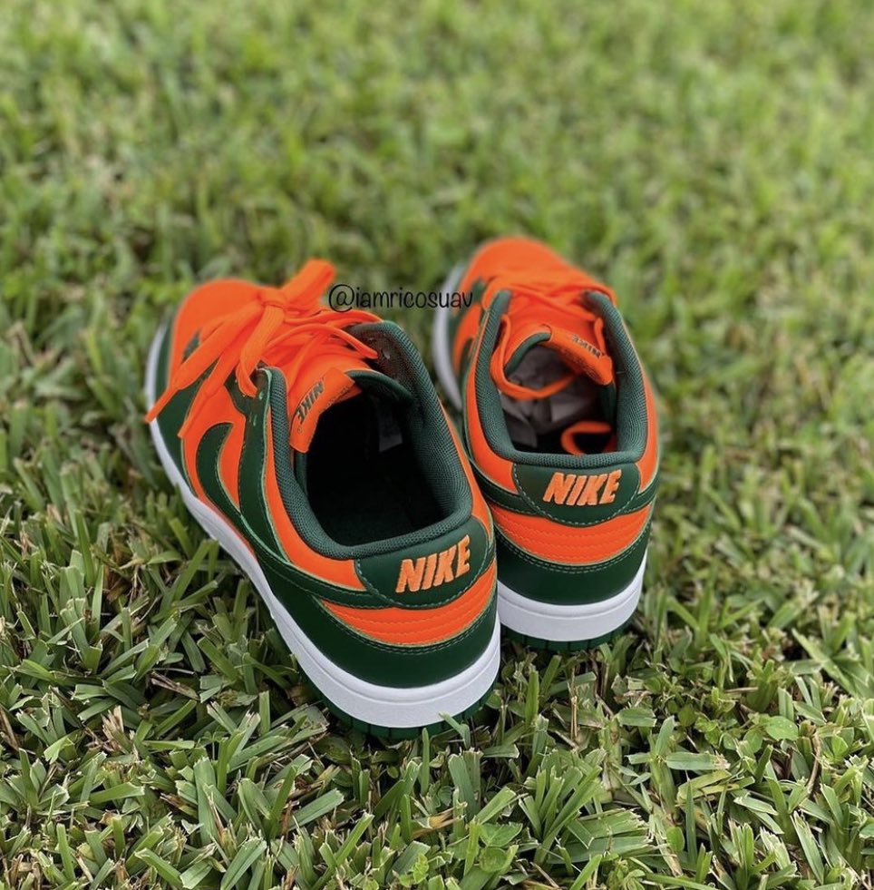 nicekicks's tweet image. “Miami Hurricanes” Nike Dunk Lows 🌪