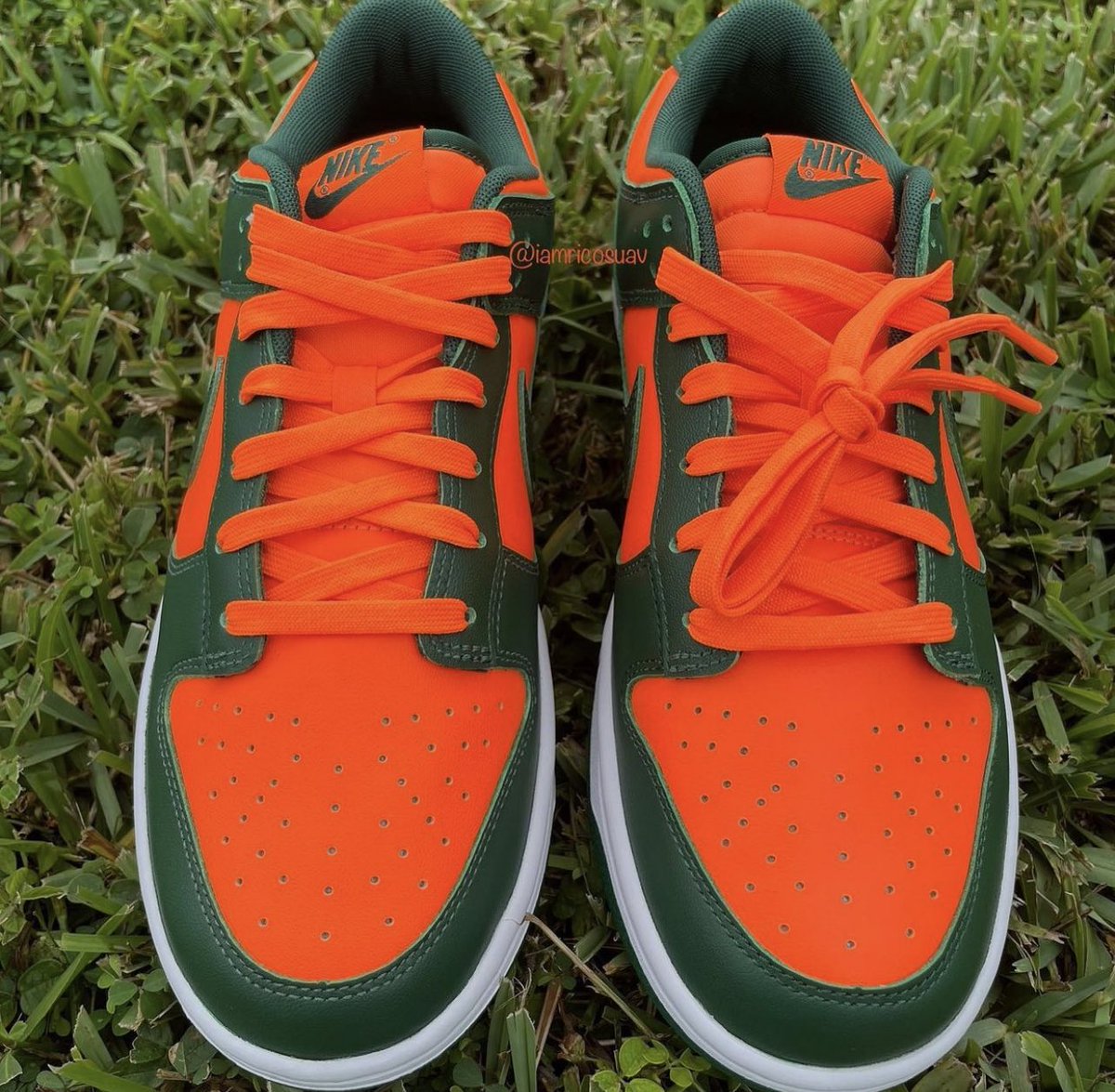 nicekicks's tweet image. “Miami Hurricanes” Nike Dunk Lows 🌪