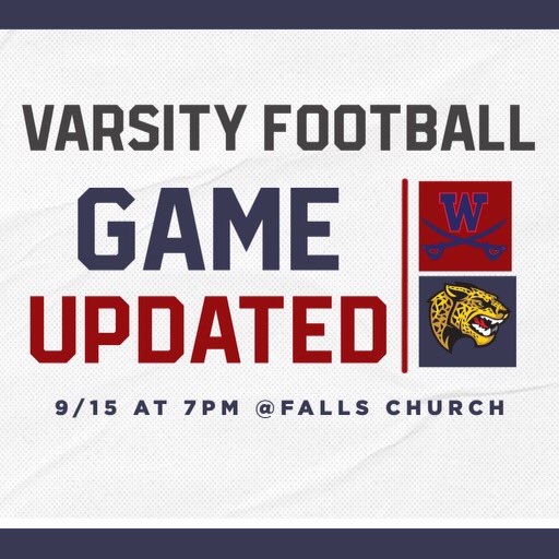 🚨🚨 SCHEDULE CHANGE 🚨🚨 Varsity Football will now be playing Thursday (9/15) night! Game is still at Falls Church at 7pm!
#oneWoodson #CavStrong #CavsSupportCavs
