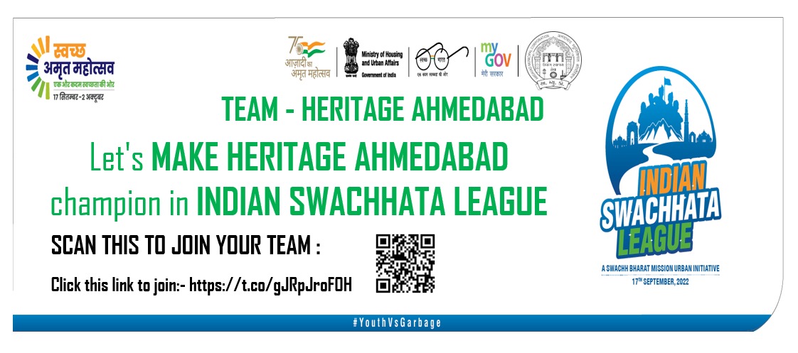 AmdavadAMC's tweet photo. It’s time to help aapnu Amdavad claim the first ever #IndianSwachhataLeague
Join our team by clicking https://t.co/gJRpJroFOH or by scanning the QR code and let’s showcase the world the power of youth. It’s #YouthvsGarbage today and the youth shall win. https://t.co/mY4x0DS918