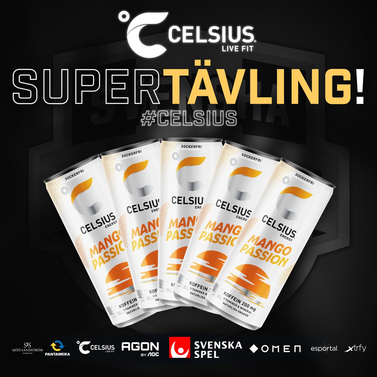 Svenska Elitserien CS2 (@secsgo) on Twitter photo Vi välkomnar <a href="/CelsiusOfficial/">CELSIUS Energy Drink</a> som vår nya partner! 🎉
Vi fira detta med en tävling där 3 personer & deras vän vinner ett flak Celsius Mango Passion! 😍
Delta
✅Följ oss & <a href="/CelsiusOfficial/">CELSIUS Energy Drink</a>
✅Gilla & retweeta
✅Tagga en vän
Läs mer på secsgo.se/17105 Vi välkomnar <a href="/CelsiusOfficial/">CELSIUS Energy Drink</a> som vår nya partner! 🎉
Vi fira detta med en tävling där 3 personer & deras vän vinner ett flak Celsius Mango Passion! 😍
Delta
✅Följ oss & <a href="/CelsiusOfficial/">CELSIUS Energy Drink</a>
✅Gilla & retweeta
✅Tagga en vän
Läs mer på secsgo.se/17105