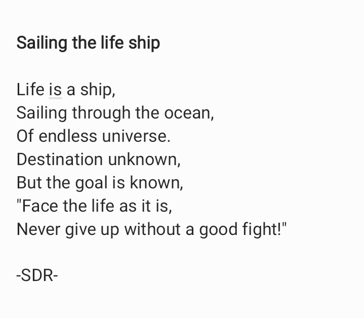 PoetLttle's tweet photo. It's #poem no 20
Sailing the life ship...🚢 https://t.co/OWv3fEKBhk