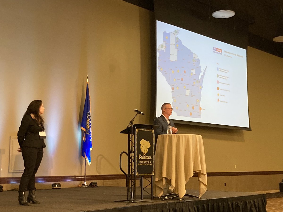 So excited to present at the Wisconsin Public Child Welfare Conference: Putting Families First, with ⁦<a href="/WisDCF/">Wisconsin Department of Children & Families</a>⁩ leadership and its partners across the state.