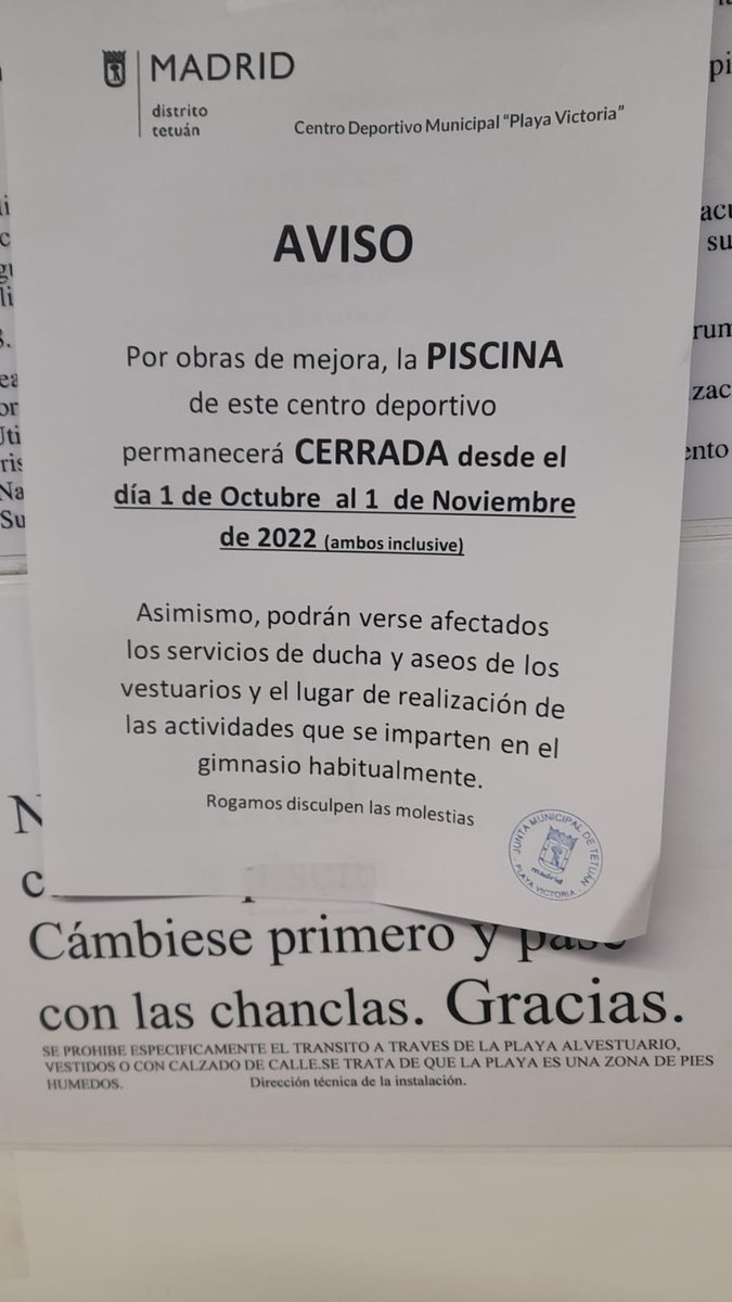 En el distrito de Tetuán no se nada. <a href="/AbramosQuijote/">Abramos piscina Quijote</a> <a href="/JMDTetuan/">Distrito de Tetuán</a> <a href="/asocvec4Ctetuan/">Asociación Vecinal Cuatro Caminos-Tetuán</a>