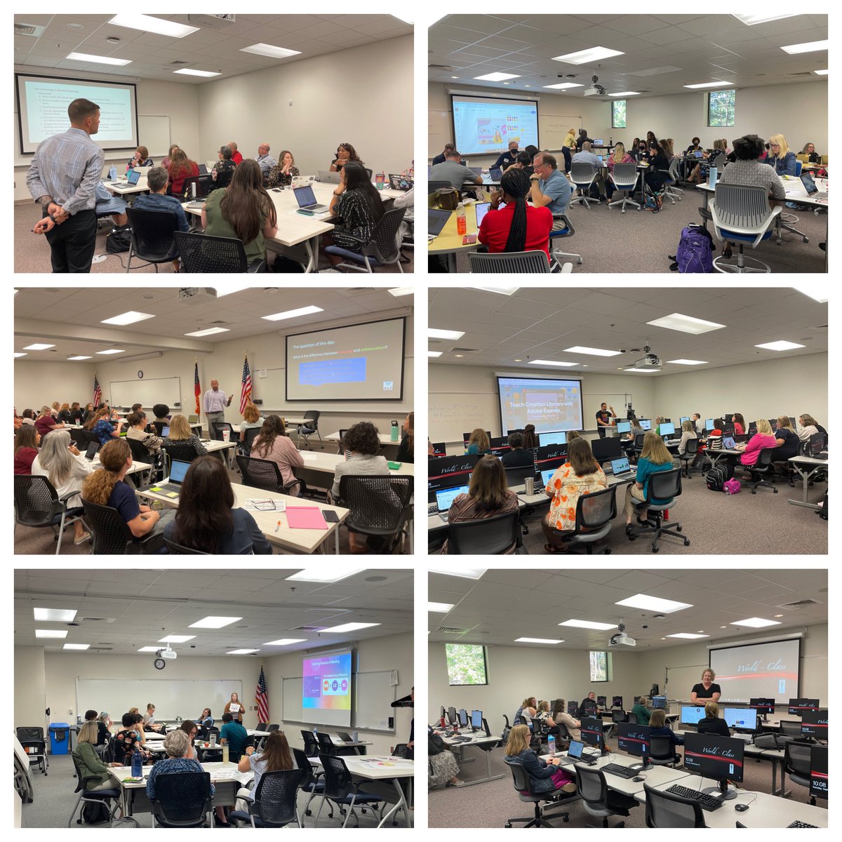 GCPSITICoach's tweet photo. Choice sessions are happening now! #teamgcps #gcpsiticoaches #gcpstech #gcpsmediaspecialists https://t.co/k3vxBcMaRD
