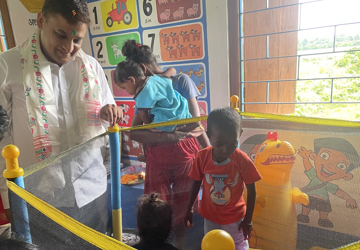 iSurendraMeena's tweet photo. To keep the children engaged in learning and education ICDS centers have been constructed on the BALA Model wherein infrastructural spaces of the building is utilized. 
The fun -filled learning and extra-curricular activities will  attract more children  to I.C.D.S centres https://t.co/JANNyCRHDb