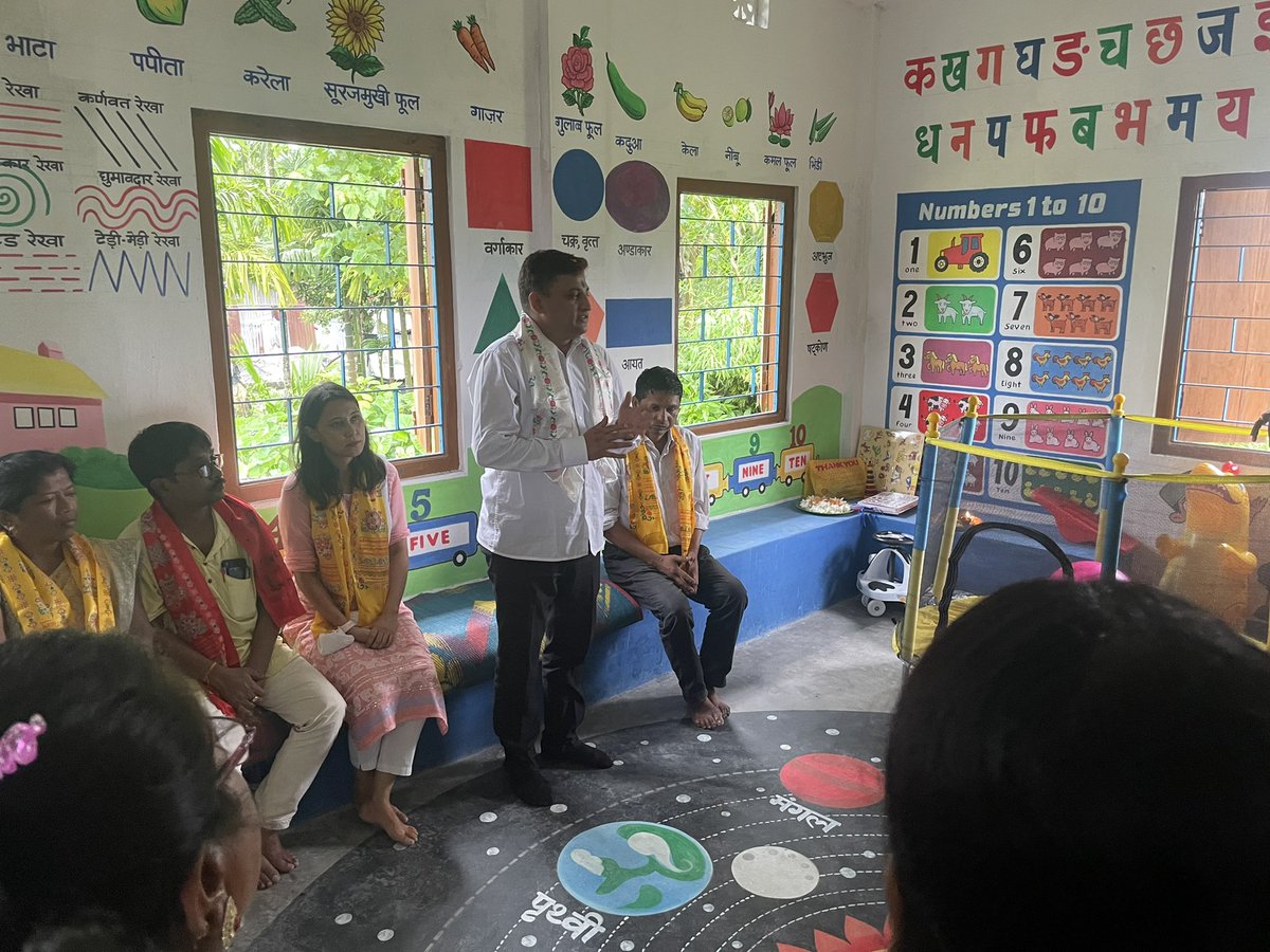 iSurendraMeena's tweet photo. To keep the children engaged in learning and education ICDS centers have been constructed on the BALA Model wherein infrastructural spaces of the building is utilized. 
The fun -filled learning and extra-curricular activities will  attract more children  to I.C.D.S centres https://t.co/JANNyCRHDb