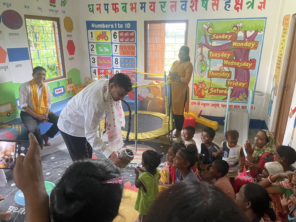 iSurendraMeena's tweet photo. To keep the children engaged in learning and education ICDS centers have been constructed on the BALA Model wherein infrastructural spaces of the building is utilized. 
The fun -filled learning and extra-curricular activities will  attract more children  to I.C.D.S centres https://t.co/JANNyCRHDb