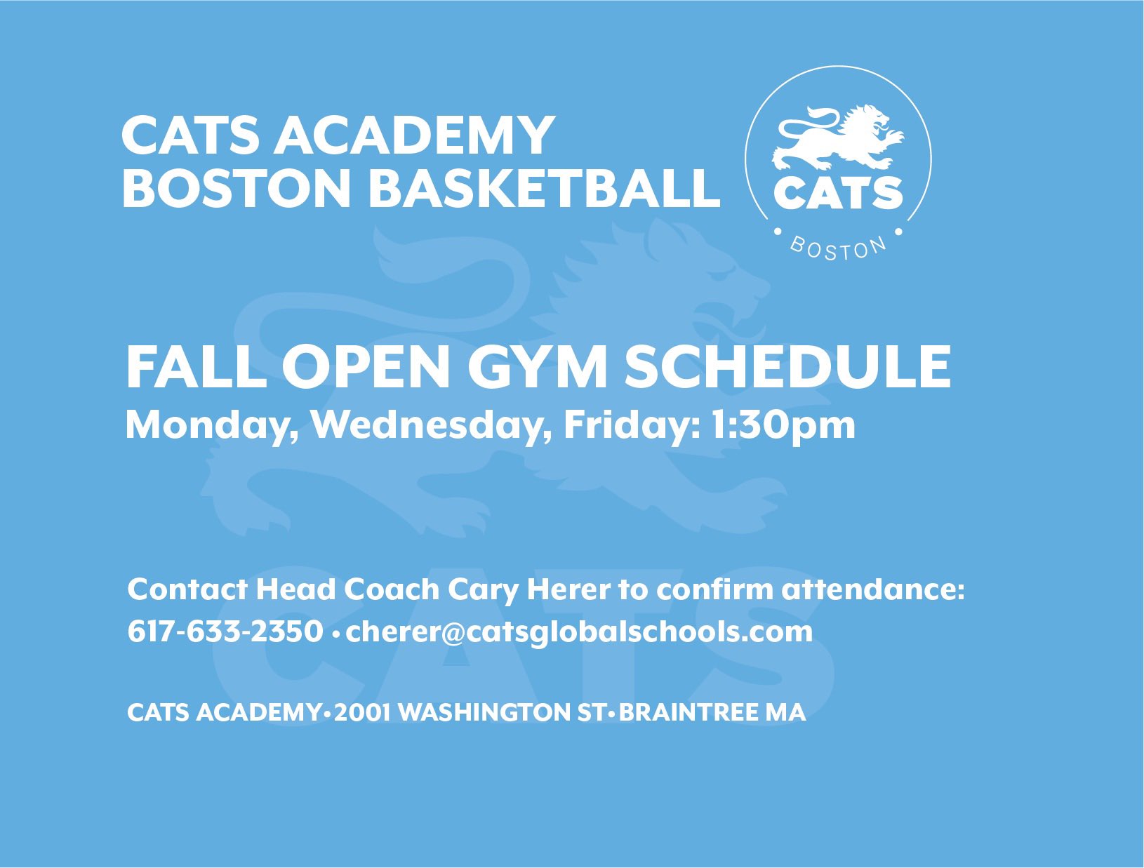 Open House at CATS Academy Boston on Thurday