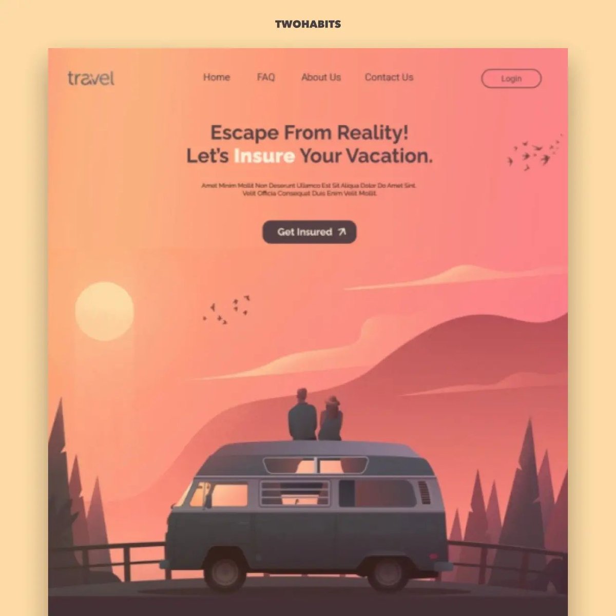 twohabits's tweet photo. Travel by pitchitwithpeach — This is a design exploration for travel agency. Illustrations are made by Patryk Wojciechowicz.

Link: https://t.co/YkKeAyXZit

#webdesign #webdesigner #ui #websitedesign #creativedesign #figma #userexperience #redesign #uiux # https://t.co/TtuhuB53YY