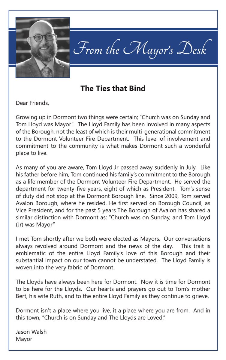 Dormont isn’t a place where you live, it a place where you are from.  
 
#DormontFamily