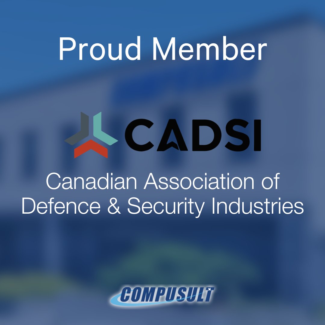 Compusult is proud to be one of over 860 member companies contributing to Canada's national defence and security. 🇨🇦
  
<a href="/CadsiCanada/">CADSI</a> represents the interests of the industry to governments, the media, special interest groups, opinion leaders, and the general public.

#Geospatial