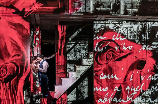 OPENING NIGHT! Tonight is opening night for the wonderful <a href="/JosieArden/">Josephine Hart</a> in <a href="/RoyalOperaHouse/">Marge Inalia</a>  'Don Giovanni' Check out this absolutely stunning set! Projection and rotating/moving walls 😍 Beautiful photo by Marc Brenner