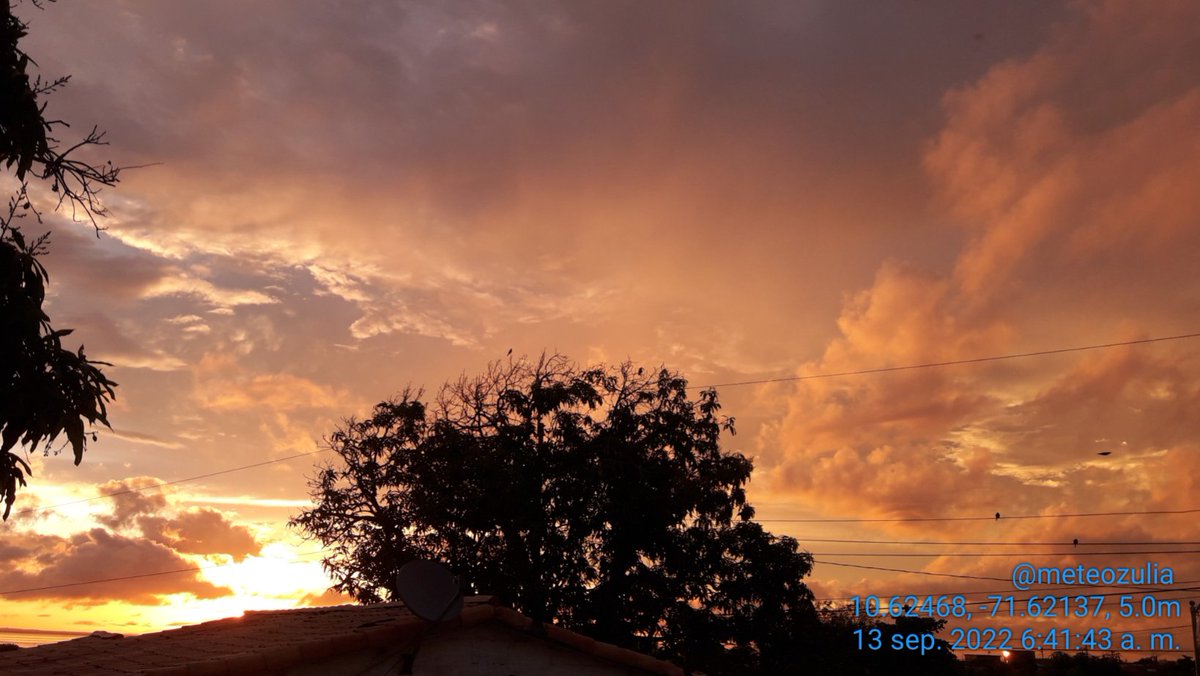MeteoZulia's tweet photo. bonito y misterioso Amanecer en #Maracaibo este #Martes #13Sep2022
#Felizdia
#Sol #Nubes #Tormentas
#Sun #Sunrise #SunriseLovers #Clouds #CloudsLovers #Storm #StormHours #StormLovers #Picoftheday #ThePhotoHour https://t.co/68Sgn8P7hO
