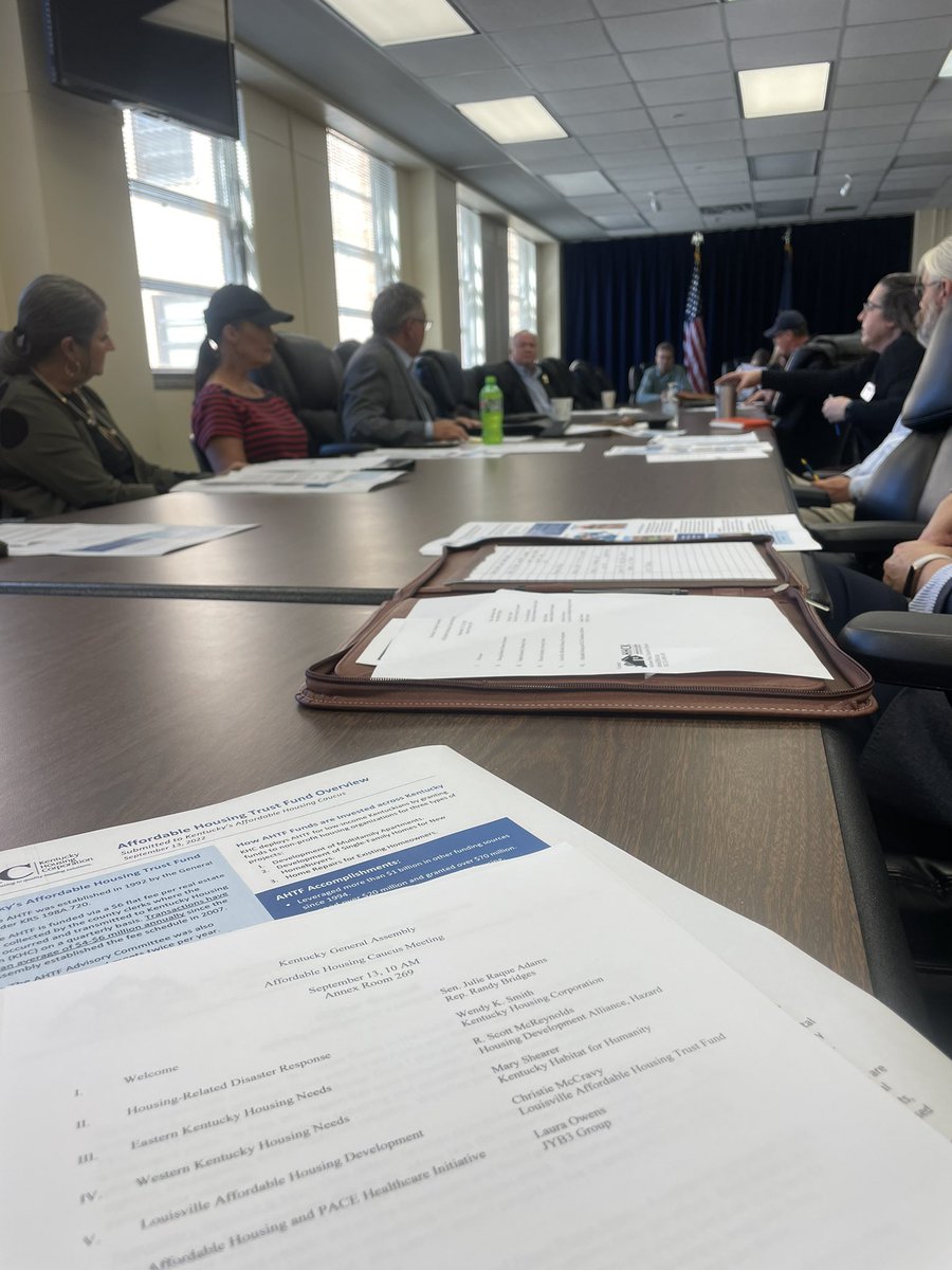 Rachel4KY's tweet photo. In Frankfort today for a meeting of the Affordable Housing caucus where we are working on housing solutions for those affected by the natural disasters in Eastern and Western Kentucky and long-term solutions to our housing shortages in urban areas. https://t.co/TjnXkKsT9D