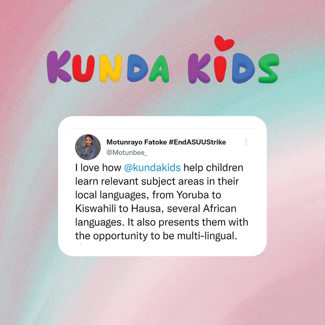 kundakids's tweet image. We love and appreciate your feedback
We are excited about reviews like this, it means we are doing something right!
This is one of the many reasons why the Kunda kids App is a must-have. 
The Kunda Kids App is available on App Store and Google Play Store.