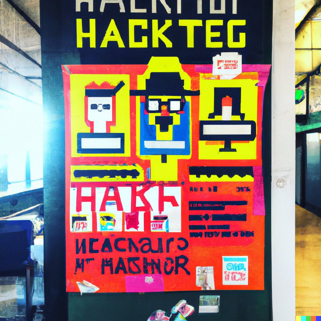 trying to get some inspiration for the next CDS hackathon... "a futurist poster of a hackathon hanging at a Swiss train station" #dalle2
