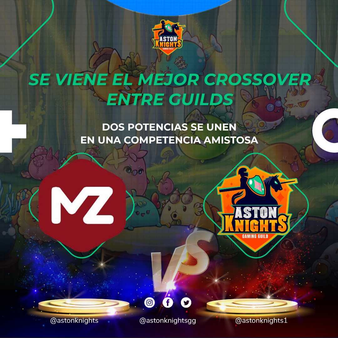 🚨Se viene el mejor Crossover entre Guilds🚨

🔸<a href="/MetaverseZeroGG/">MZ</a> vs Aston Knights Guild🔸

⚡Así es, dos potencias se unen en una competencia amistosa.

👉Nuestro team: 
🔸<a href="/caesarspalace_/">Cesar Bracho</a>
🔸<a href="/GipLegacy/">Legacy</a>
🔸<a href="/alejoVR16/">alejo16N</a>
🔸<a href="/RoKoMaNGames/">gL´RoKoMaN_</a>
🔸<a href="/JRellik_/">Jeffry</a>

🔥Quién se quedará con el podio???🔥