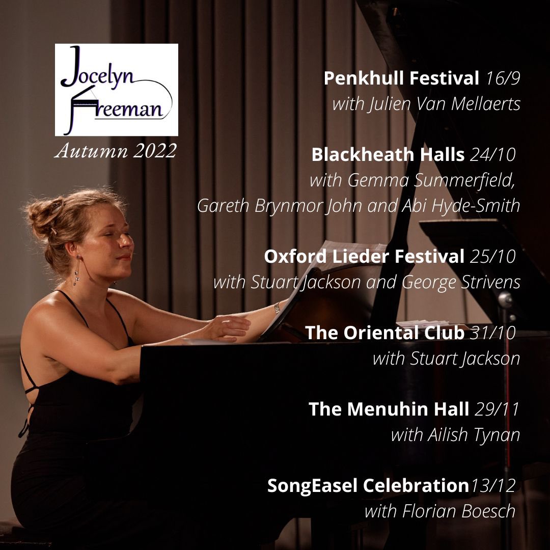 PianoLieder's tweet photo. 🎊Autumn Lieder Recitals 2022 🎊
Delighted to share my autumn schedule, beginning & ending with baritones! What a lovely bunch of people to make music with 💕🎶… Progs include 3 world premieres too! #liedpianist #collaborativepiano #concertpianist #lieder #livingthedream #song https://t.co/WJaNcifpnY