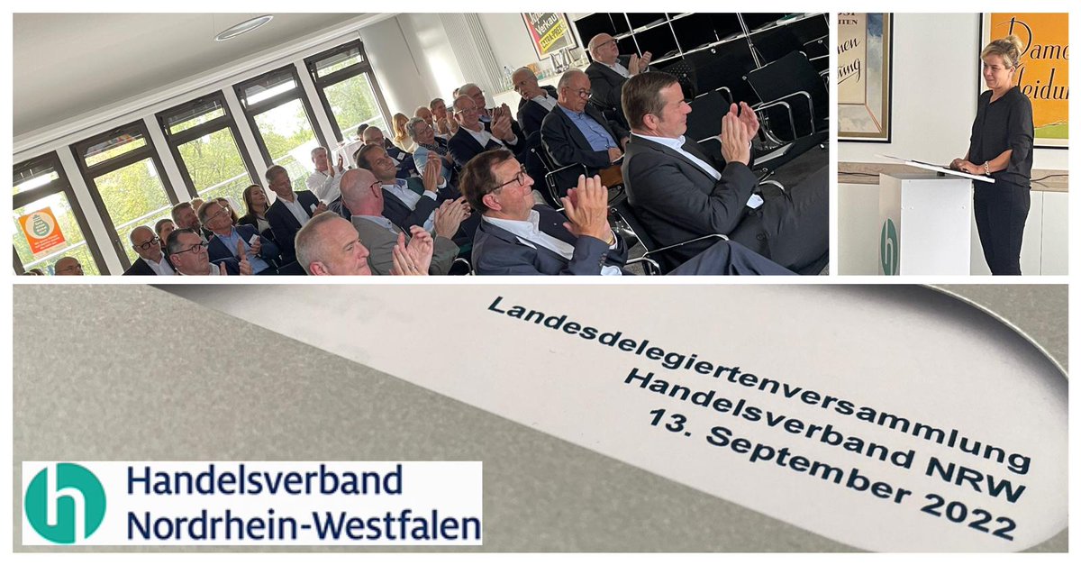 Ministerin <a href="/WirtschaftNRW/">Wirtschaft.NRW</a> <a href="/MonaNeubaur/">Mona Neubaur</a> stellte sich heute auf der Landesdelegiertenversammlung den Sorgen und Fragen der Händler.